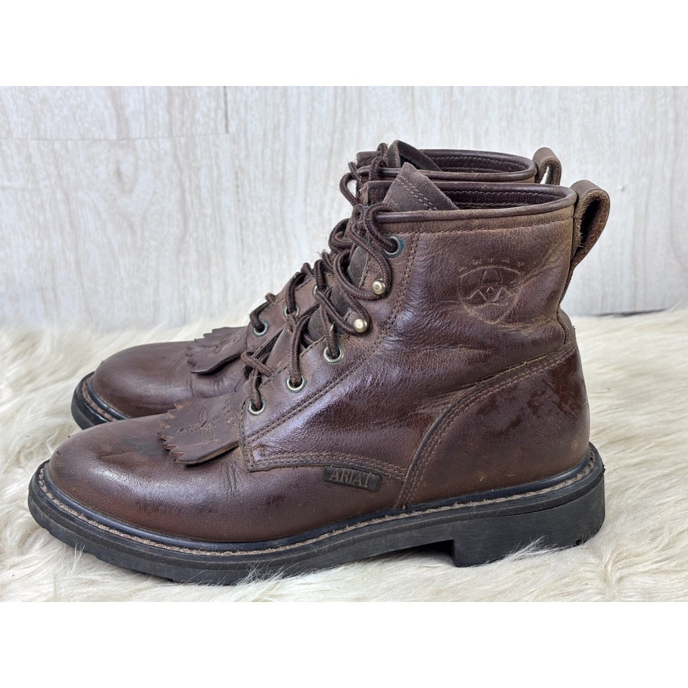 Ariat Terrain Boots Womens 6.5B Brown Leather ATS Hiking Work Barn Outdoor